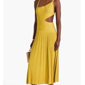 Zimmermann Mustard Cut-Out Midi Dress